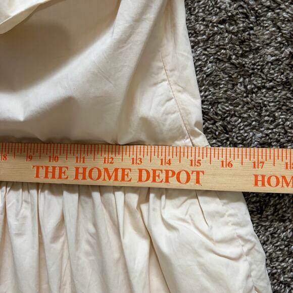English Factory Midi Dress S Beige Ruffle Neck Sleeveless Cottagecore Girly NWT - Picture 5 of 7